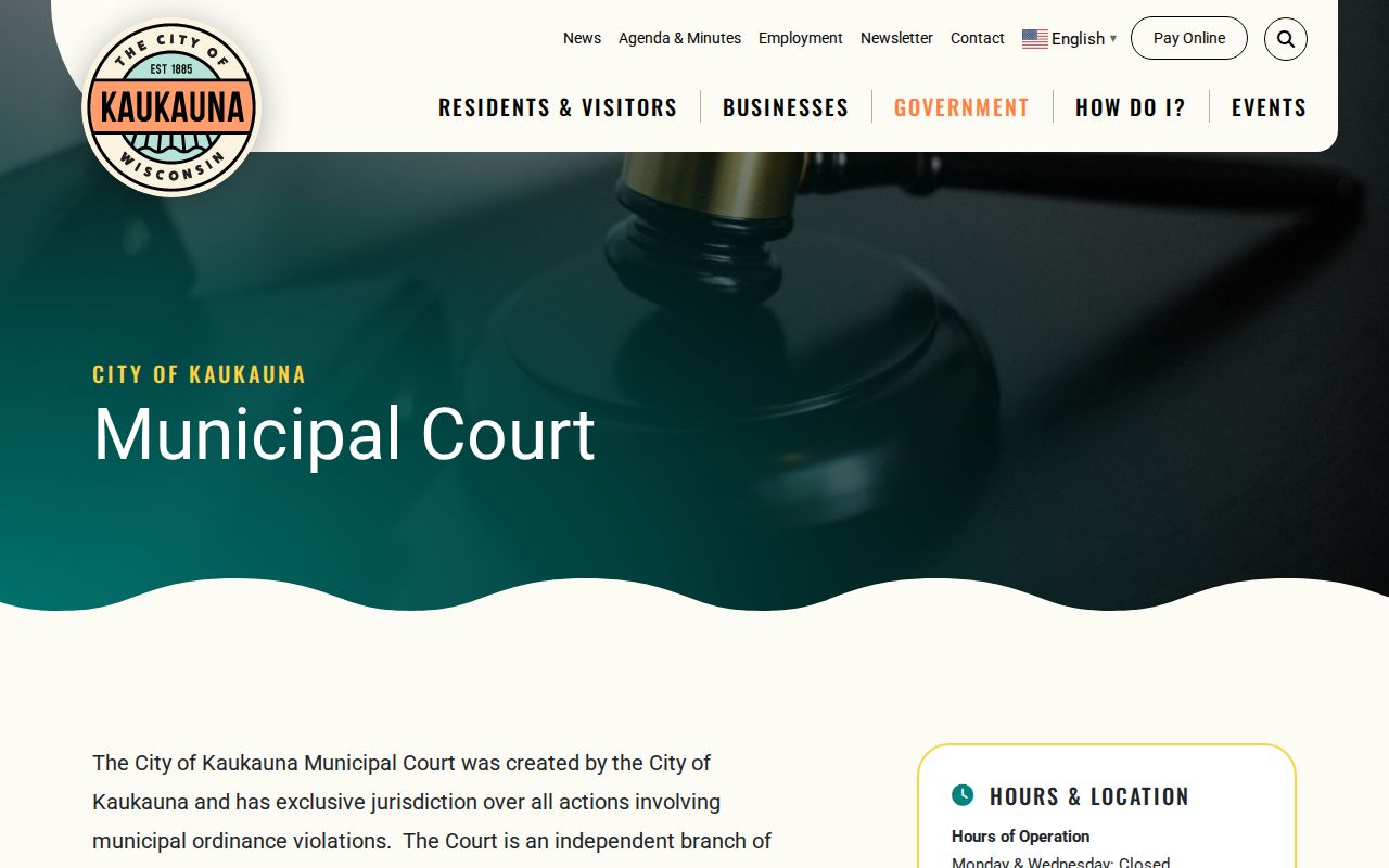 Kaukauna court docket official municipal court information